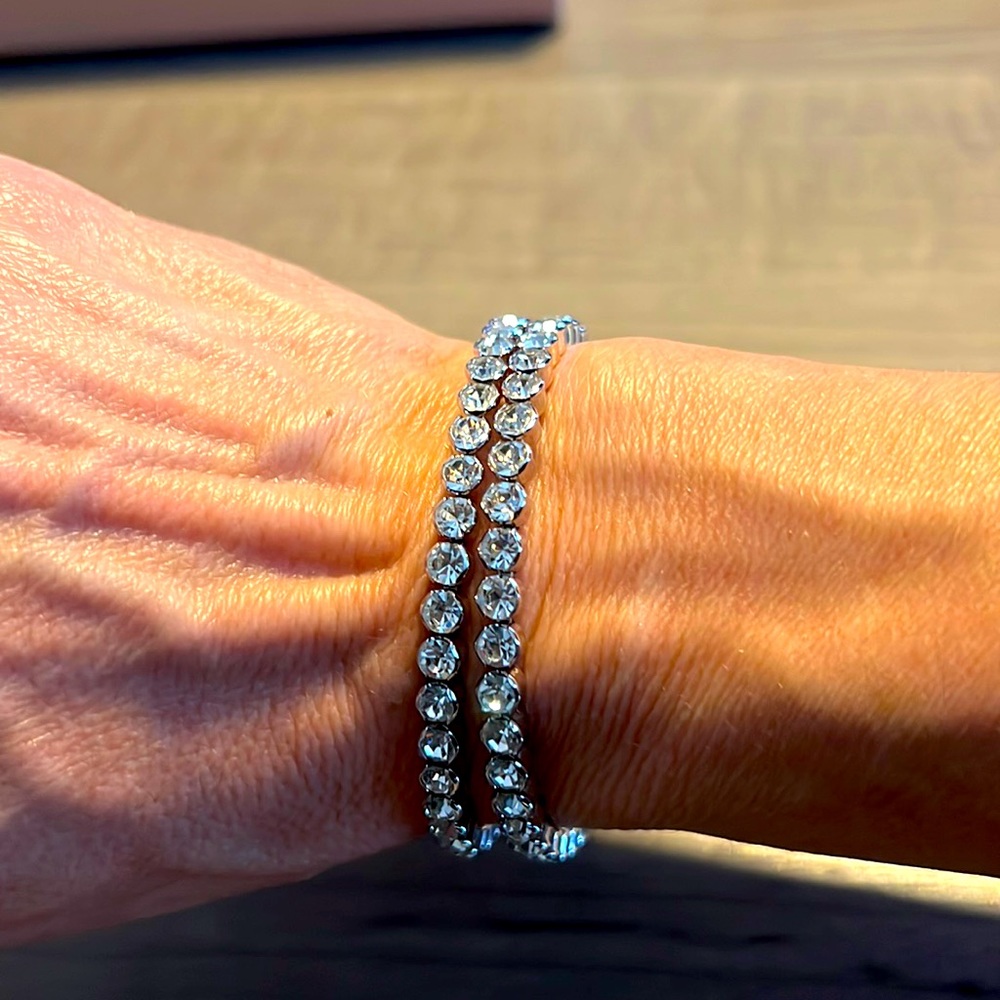Rhinestone Bangle Bracelet Set
